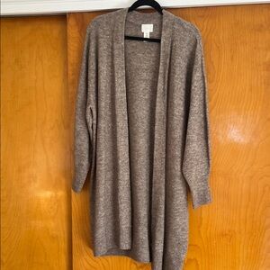 H&M Taupe Oversized Women's Cardigan